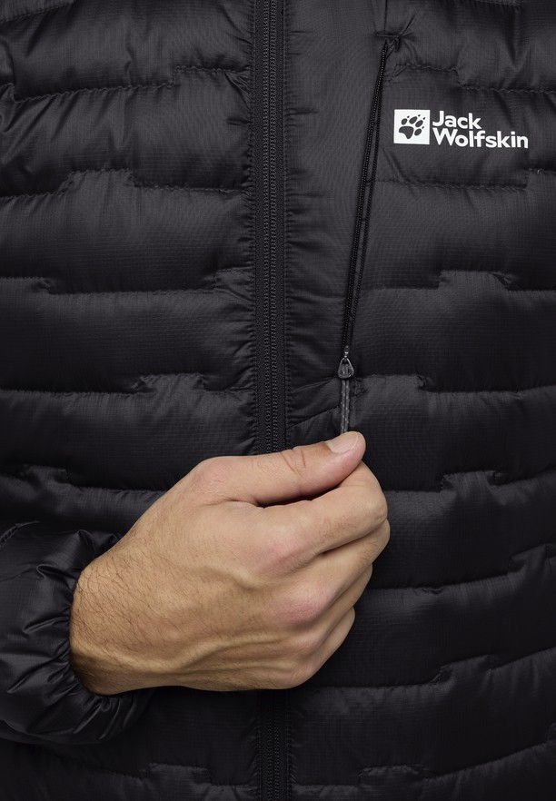 Jack Wolfskin Passamani Hoody Donsjas Heren Zwart | 36077023