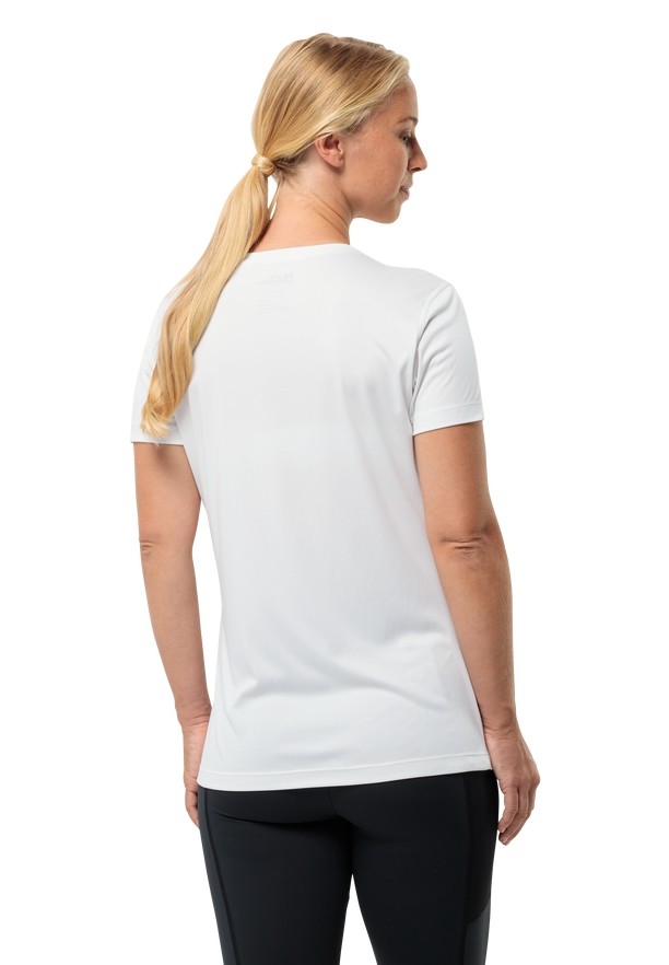 Jack Wolfskin Peak Graphic T-shirts Dames Wit | 66659742