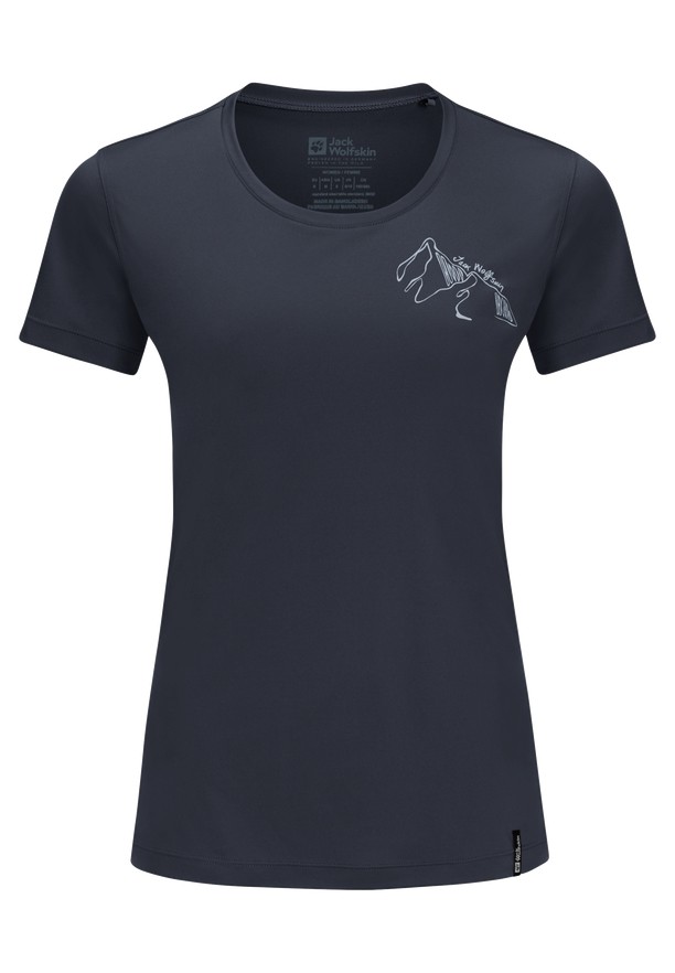 Jack Wolfskin Peak Graphic T-shirts Dames Donkerblauw | 79272523