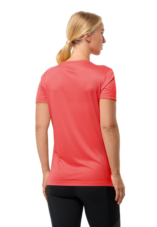 Jack Wolfskin Peak Graphic T-shirts Dames Rood | 62454086