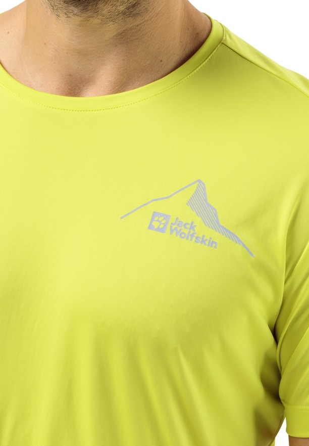 Jack Wolfskin Peak Graphic T-shirts Heren Geel | 89786848