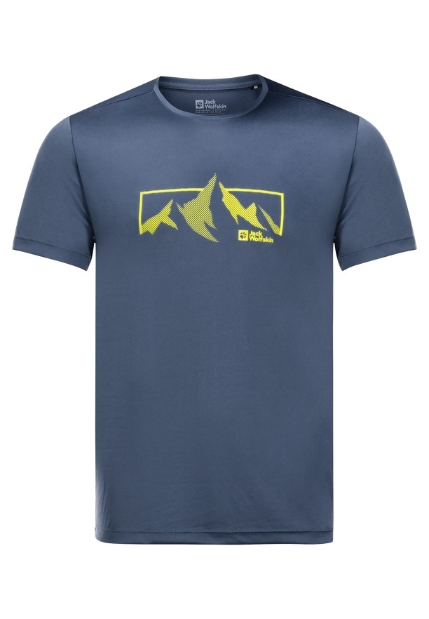 Jack Wolfskin Peak Graphic T-shirts Heren Donkerblauw | 77575132
