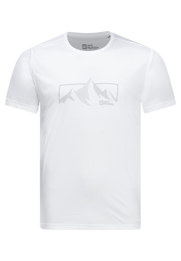 Jack Wolfskin Peak Graphic T-shirts Heren Wit | 17577567