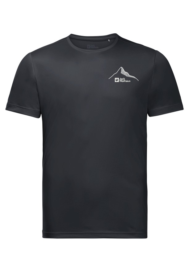 Jack Wolfskin Peak Graphic T-shirts Heren Zwart | 24730477