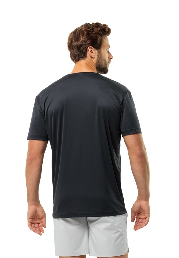 Jack Wolfskin Peak Graphic T-shirts Heren Zwart | 24730477