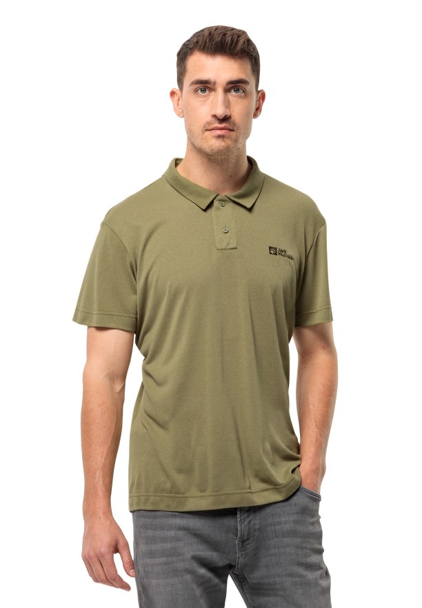 Jack Wolfskin Pikeh Poloshirt Heren Olijfgroen | 58639817