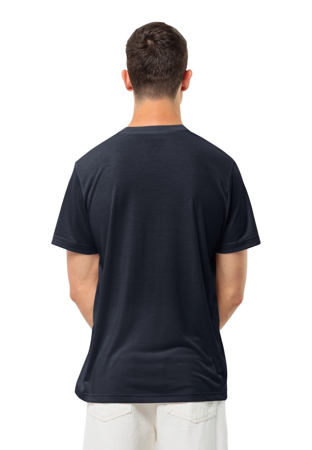 Jack Wolfskin Pocket Karana T-shirts Heren Donkerblauw | 90070773