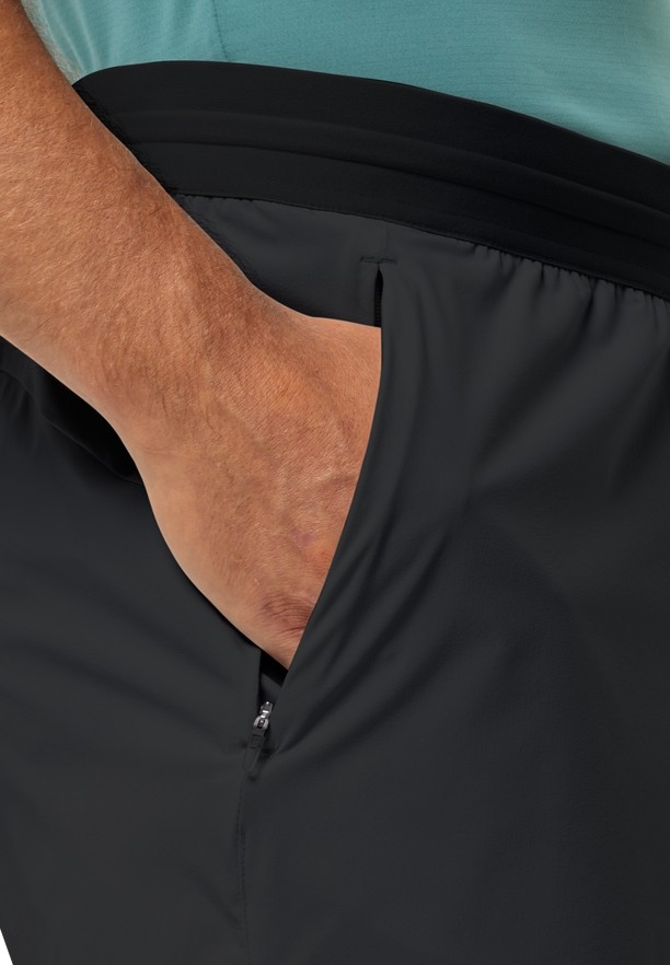 Jack Wolfskin Prelight Chill Korte Broek Heren Zwart | 57369643