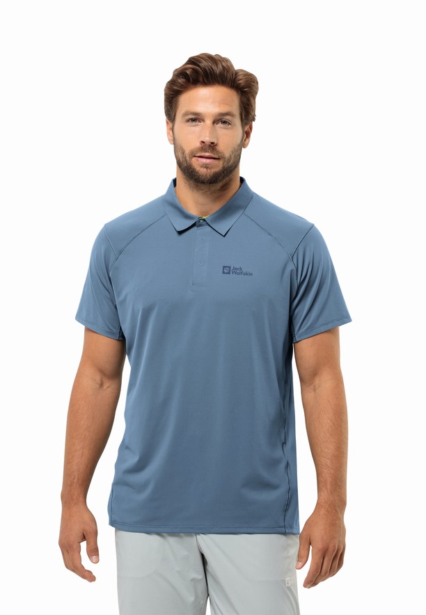 Jack Wolfskin Prelight Chill Poloshirt Heren Blauw | 51330784