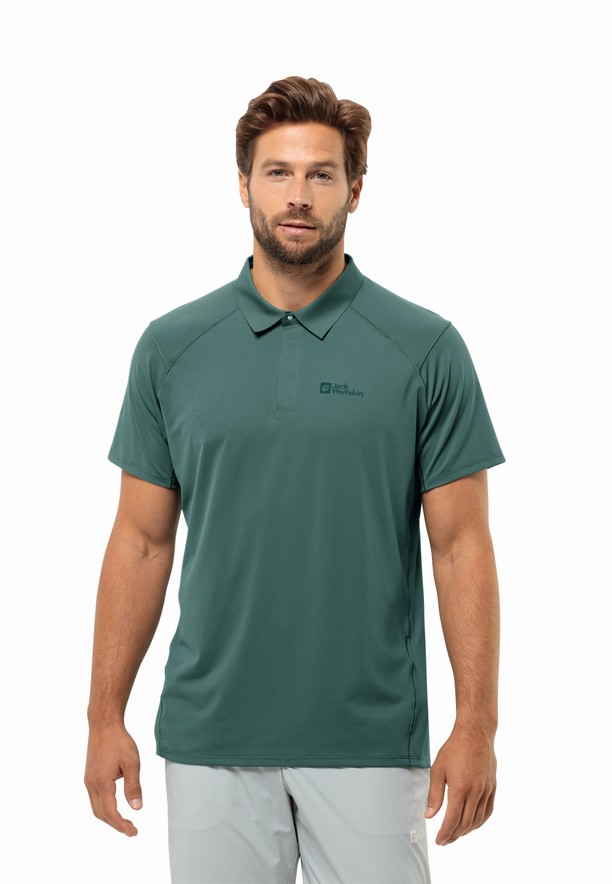Jack Wolfskin Prelight Chill Poloshirt Heren Groen | 89443018