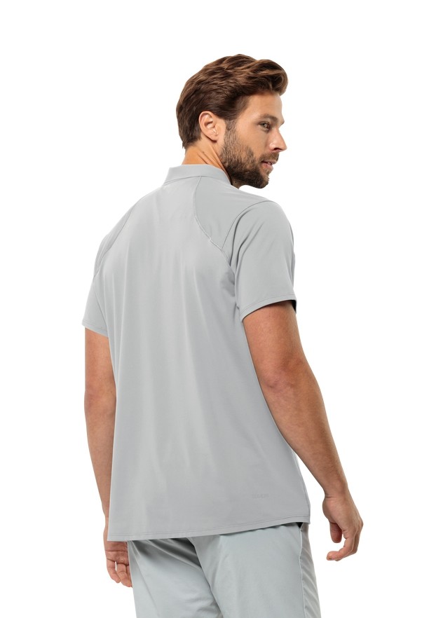 Jack Wolfskin Prelight Chill Poloshirt Heren Grijs | 82649838