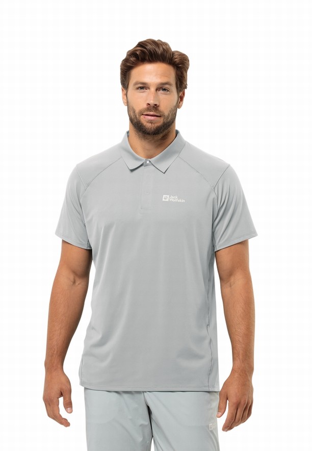 Jack Wolfskin Prelight Chill Poloshirt Heren Grijs | 82649838