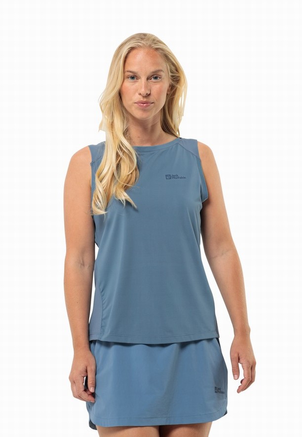 Jack Wolfskin Prelight Chill Tanktop Dames Blauw | 59857193
