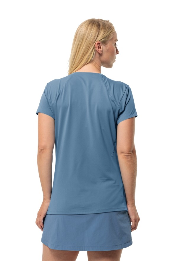 Jack Wolfskin Prelight Chill T-shirts Dames Blauw | 43700125