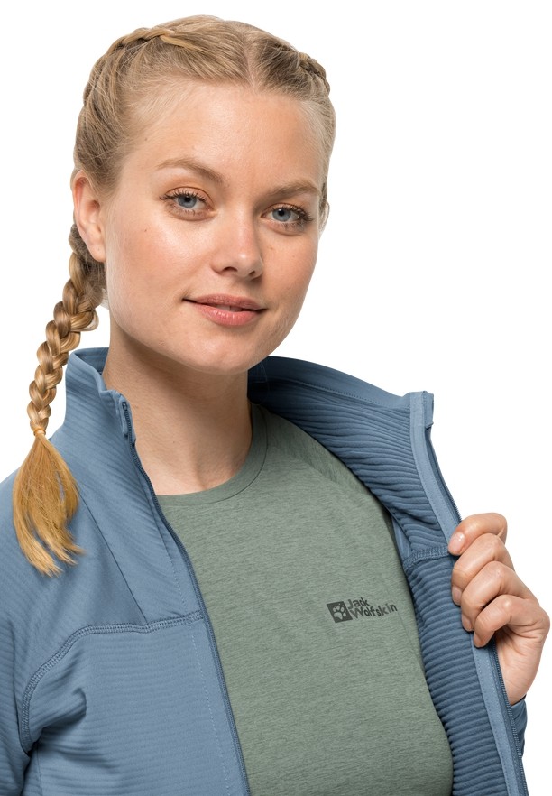 Jack Wolfskin Prelight Fz Fleece Jassen Dames Blauw | 53276022
