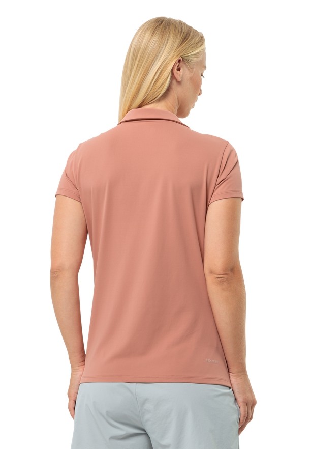 Jack Wolfskin Prelight Trail Poloshirt Dames Roze | 73582802