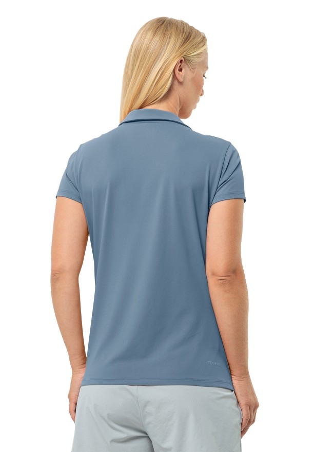 Jack Wolfskin Prelight Trail Poloshirt Dames Blauw | 42501224