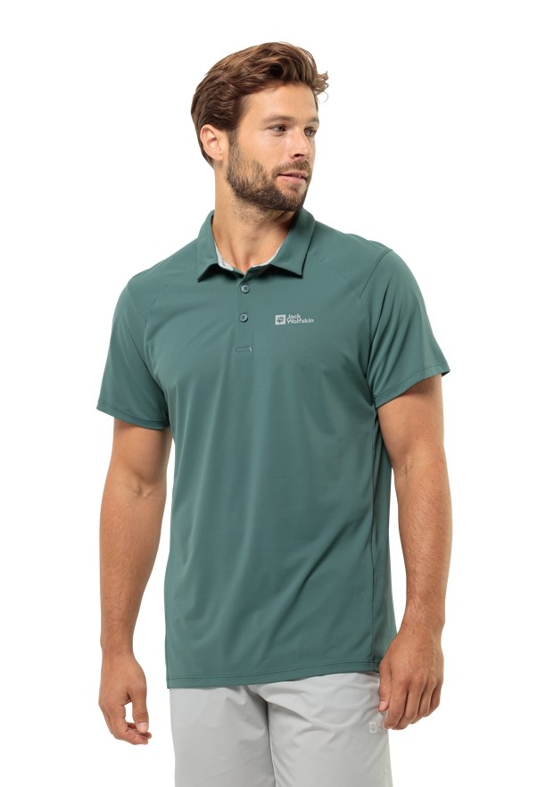 Jack Wolfskin Prelight Trail Poloshirt Heren Groen | 71172390