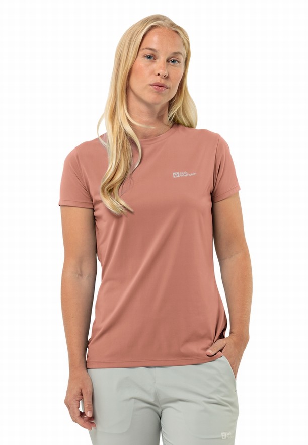 Jack Wolfskin Prelightrail T-shirts Dames Roze | 71545103
