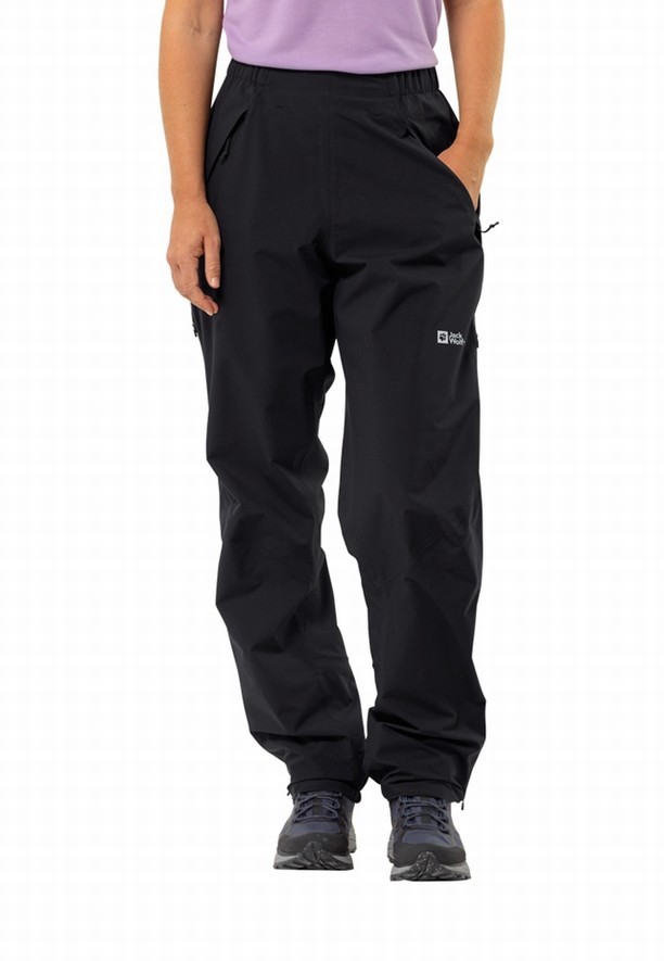 Jack Wolfskin Rainy Days 3l Broek Dames Zwart | 57467296