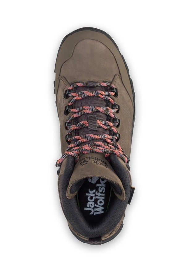 Jack Wolfskin Rebellion Texapore Mid Wandelschoenen Dames Bruin | 69118532