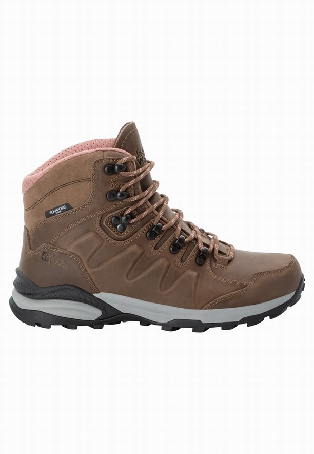 Jack Wolfskin Refugio Prime Texapore Mid Wandelschoenen Dames Bruin | 36587566
