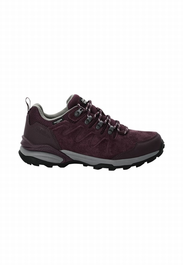 Jack Wolfskin Refugio Texapore Low Wandelschoenen Dames Bordeaux | 81604158