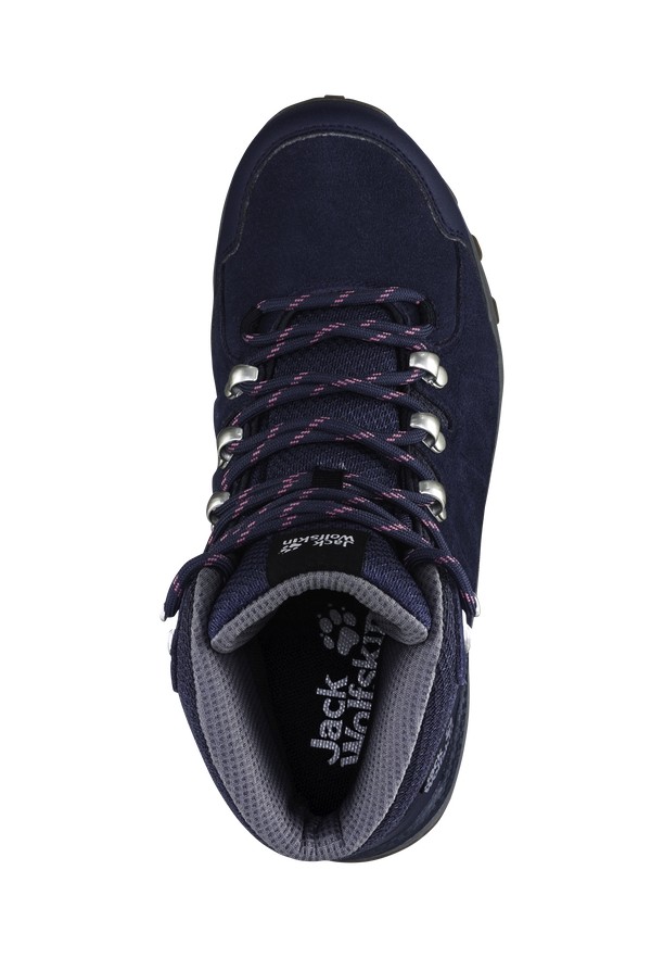 Jack Wolfskin Refugio Texapore Mid Wandelschoenen Dames Donkerblauw | 18426722