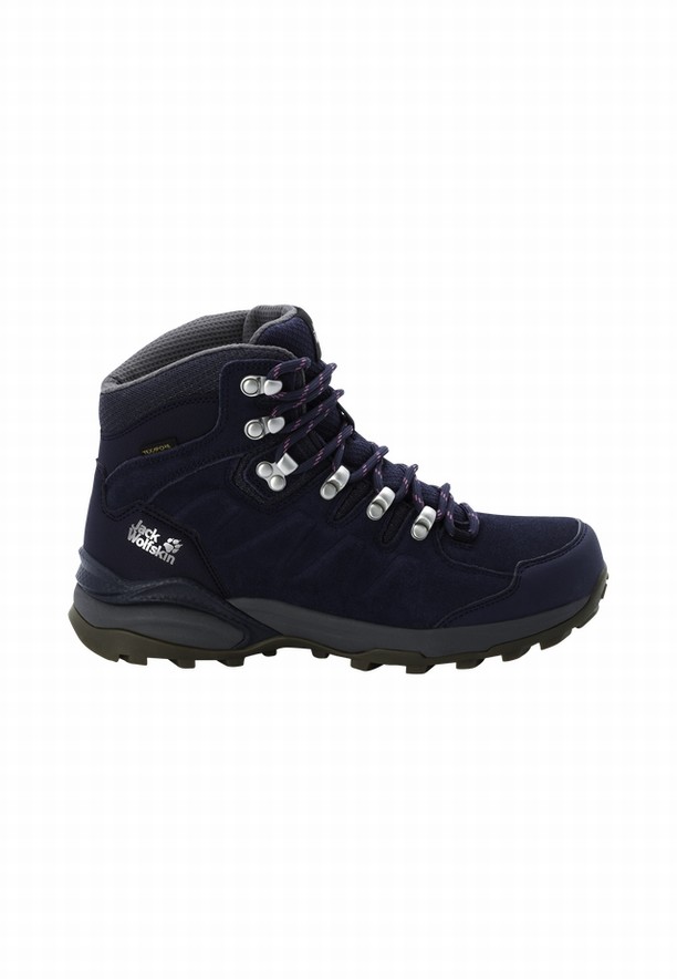 Jack Wolfskin Refugio Texapore Mid Wandelschoenen Dames Donkerblauw | 18426722