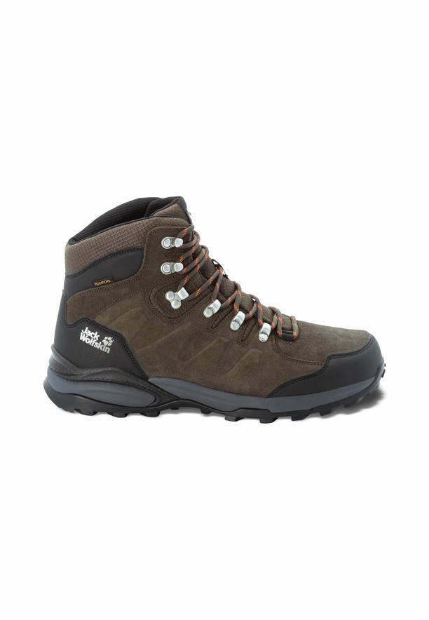 Jack Wolfskin Refugio Texapore Mid Wandelschoenen Heren Khaki | 46799310