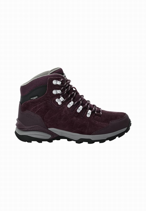 Jack Wolfskin Refugio Texapore Mid Wandelschoenen Dames Bordeaux | 88547514