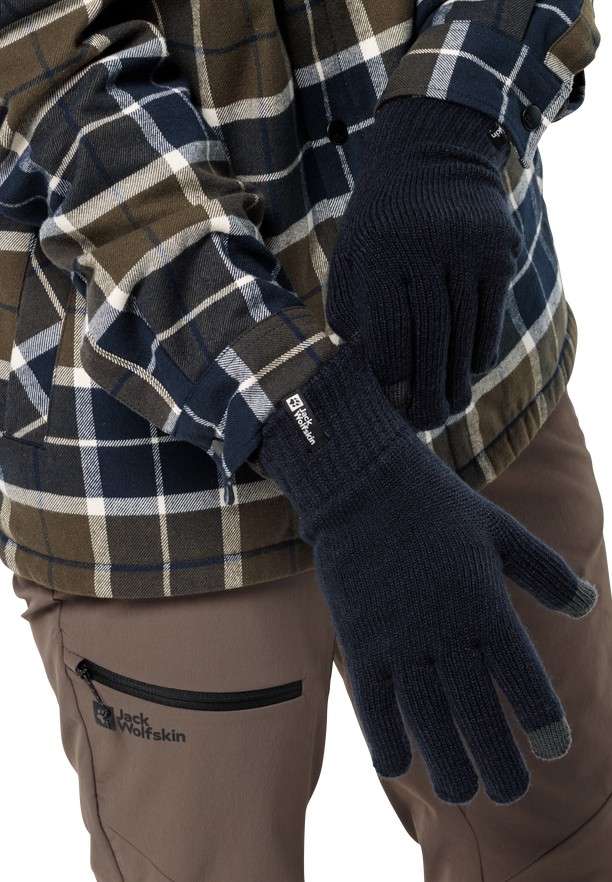 Jack Wolfskin Rib Handschoenen Heren Donkerblauw | 67308764