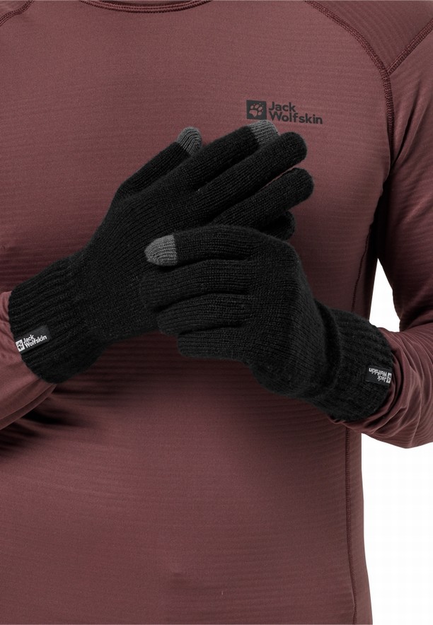 Jack Wolfskin Rib Handschoenen Heren Zwart | 53844951