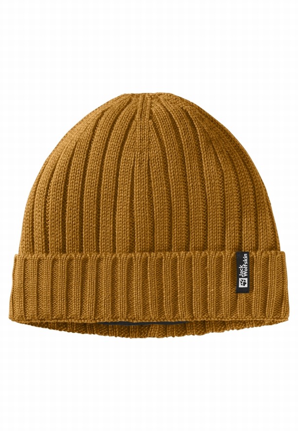 Jack Wolfskin Rib Knit Muts Heren Geel | 29518638