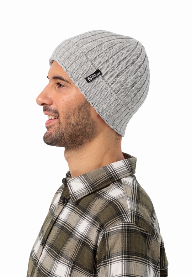 Jack Wolfskin Rib Knit Muts Heren Grijs | 35133210