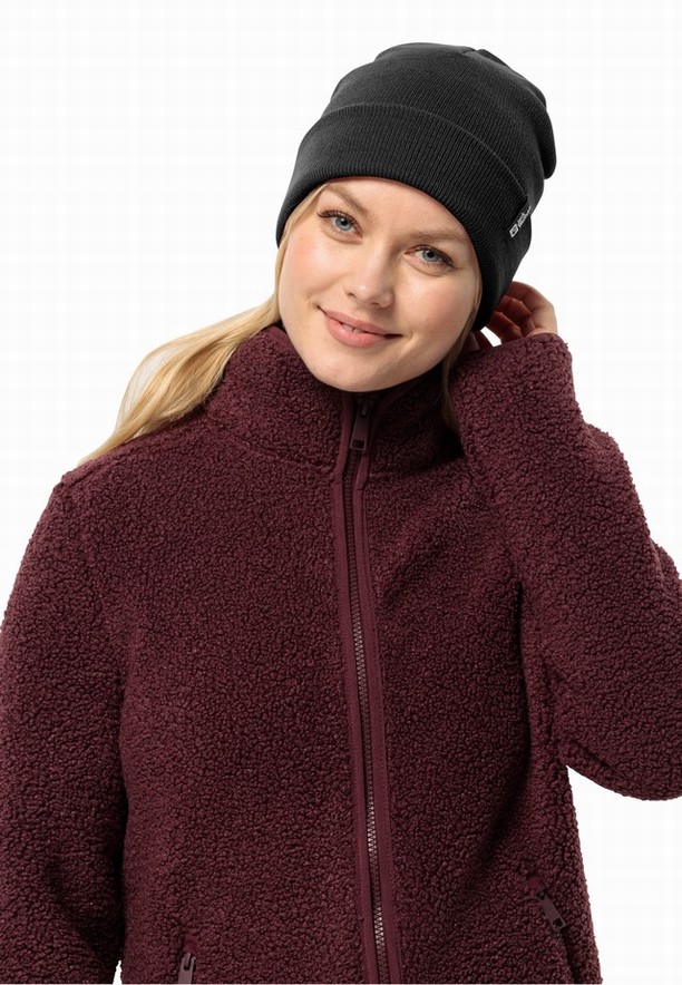Jack Wolfskin Rib Muts Dames Zwart | 54449042