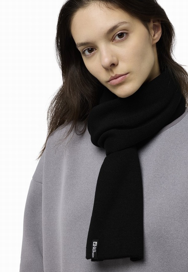 Jack Wolfskin Rib Sjaal Dames Zwart | 66245800