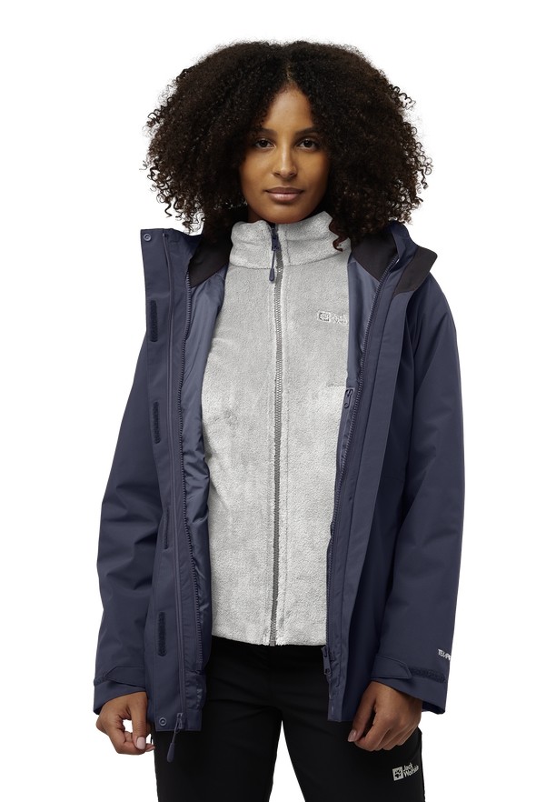Jack Wolfskin Rotwand 3in1 Jassen Dames Donkerblauw | 88419231