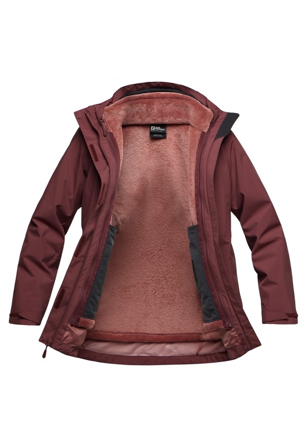 Jack Wolfskin Rotwand 3in1 Jassen Dames Rood | 17305308