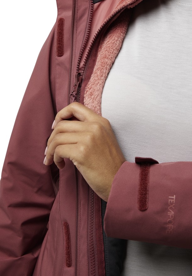 Jack Wolfskin Rotwand 3in1 Jassen Dames Rood | 17305308