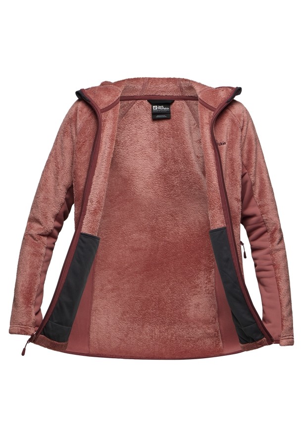 Jack Wolfskin Rotwand Hooded Fz Fleece Jassen Dames Rood | 17585490