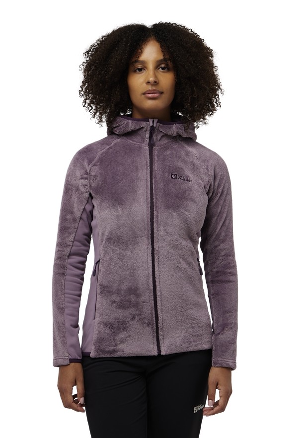Jack Wolfskin Rotwand Hooded Fz Fleece Jassen Dames Paars | 71258681