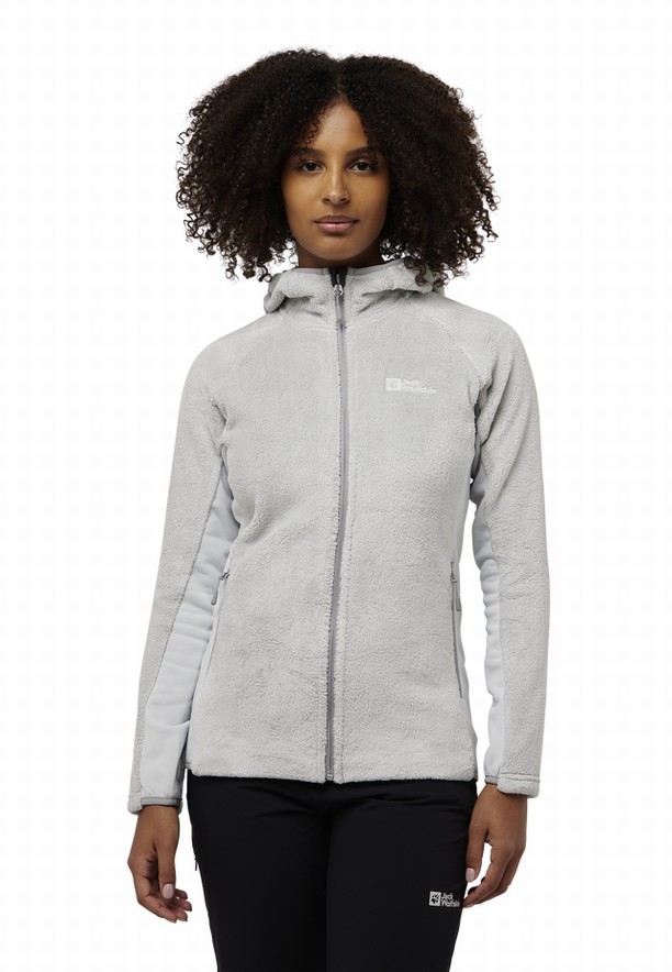 Jack Wolfskin Rotwand Hooded Fz Fleece Jassen Dames Grijs | 33212961
