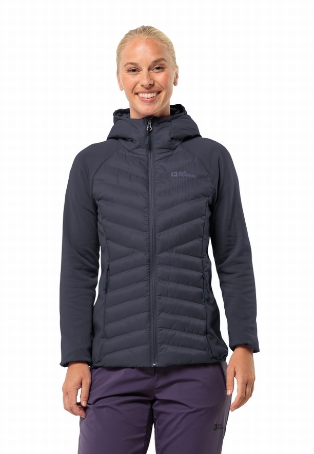 Jack Wolfskin Routeburn Pro Hybrid Jassen Dames Donkerblauw | 17683208