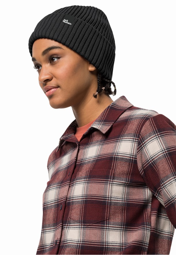 Jack Wolfskin Schwansee Muts Heren Zwart | 93715015