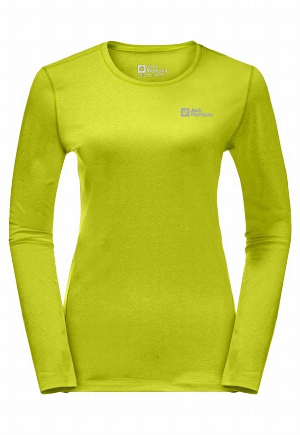 Jack Wolfskin Skyhermal L/s T-shirts Dames Groen | 77405431