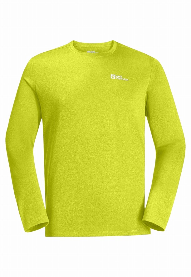 Jack Wolfskin Skyhermal L/s T-shirts Heren Geel | 33936977