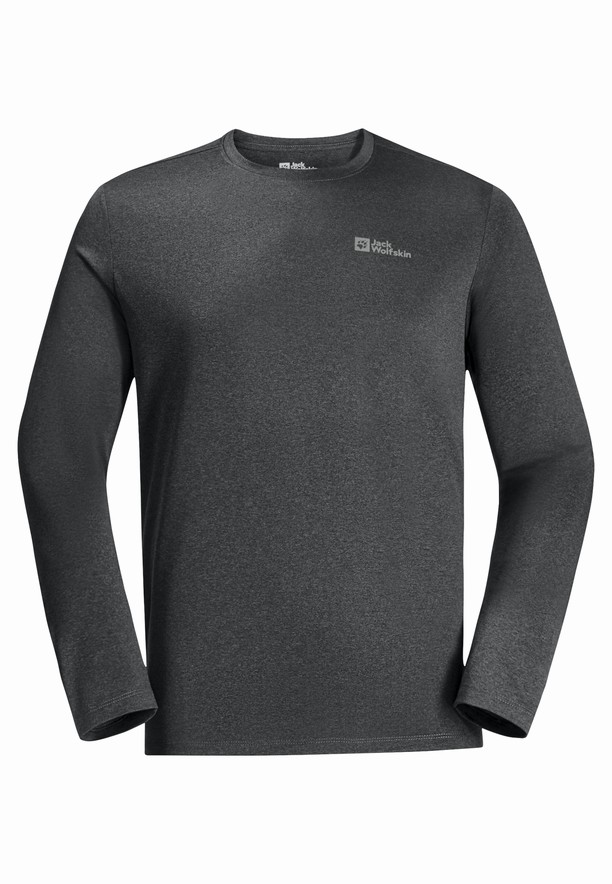 Jack Wolfskin Skyhermal L/s T-shirts Heren Zwart | 89337892