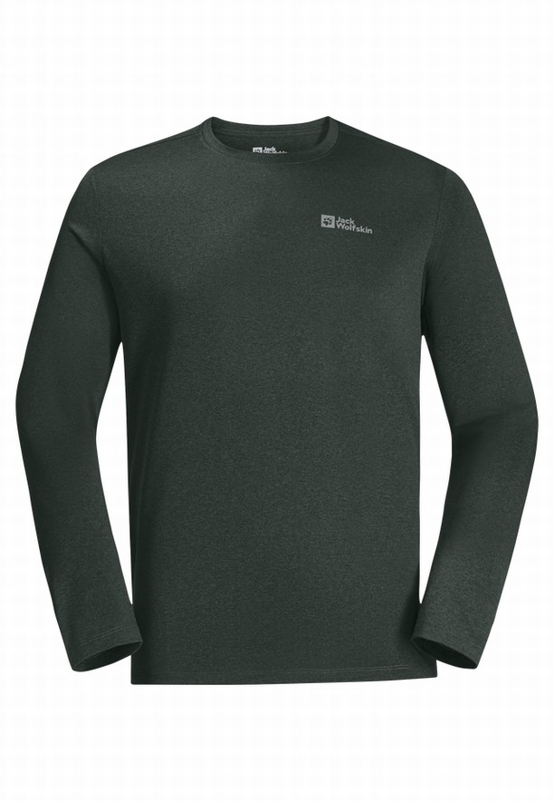 Jack Wolfskin Skyhermal L/s T-shirts Heren Groen | 37252399