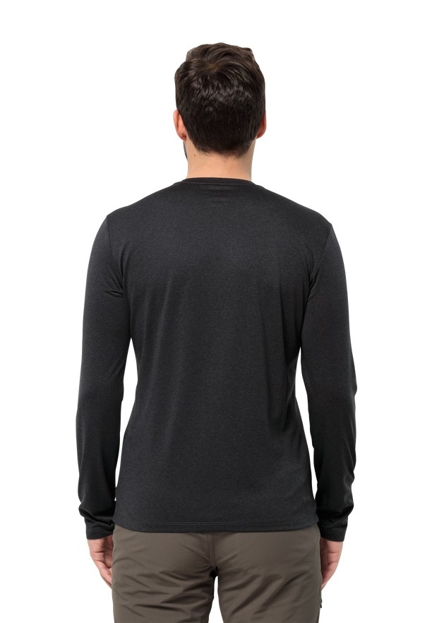 Jack Wolfskin Skyhermal L/s T-shirts Heren Zwart | 76888975